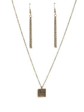 Paparazzi Copper Necklace and Earrings Set (NS296)